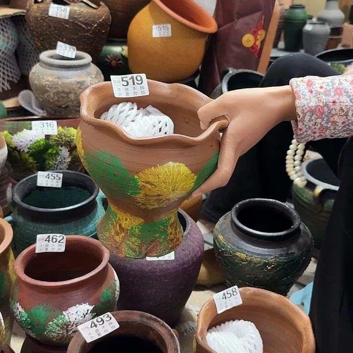 瑕疵彩绘花边519高度19口径18