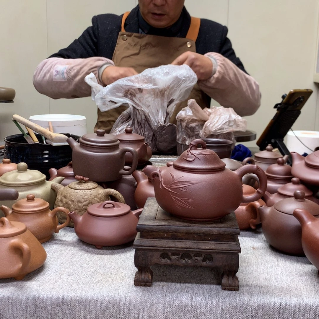 茶壶底槽青乳竹半手工制作