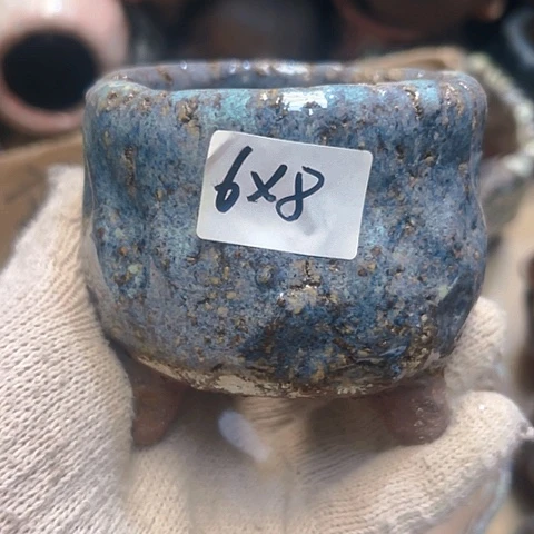 红陶粗陶花盆手工