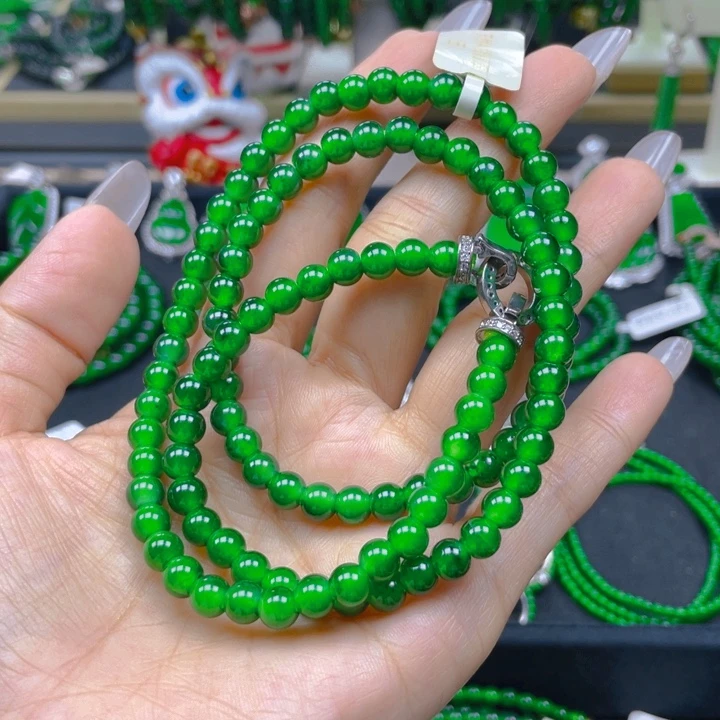 翡翠未镶嵌颈饰项链6