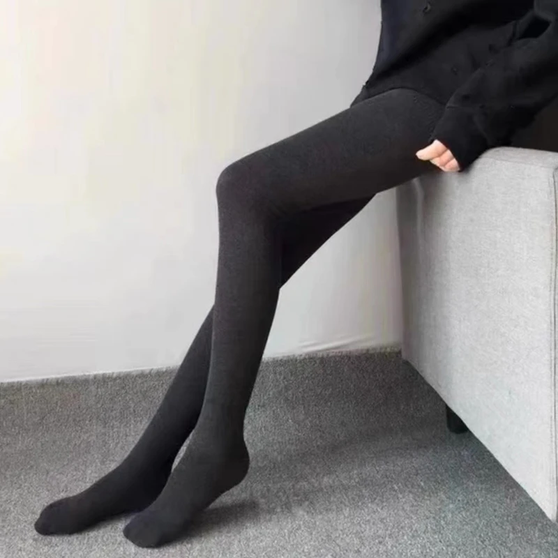 抗起球瘦腿袜连裤袜2025春新款高腰瘦腿袜不掉档灰色打底裤 5270