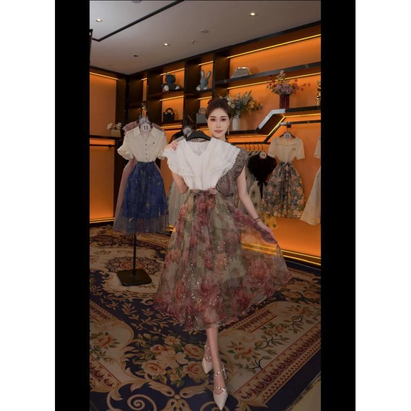 【G】夏季优雅百搭时尚显瘦气质连衣裙 GS-57057