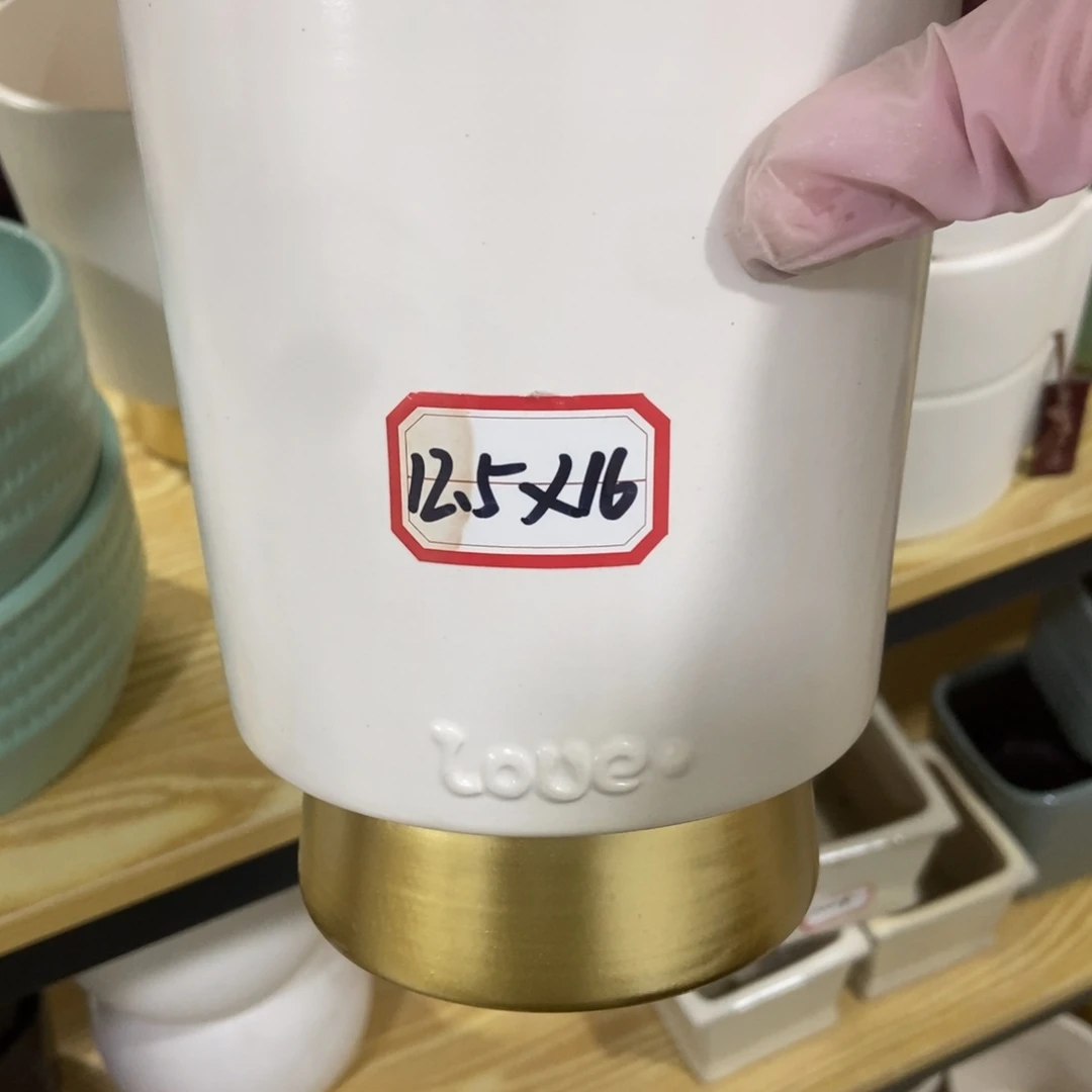 红陶高温陶瓷花盆