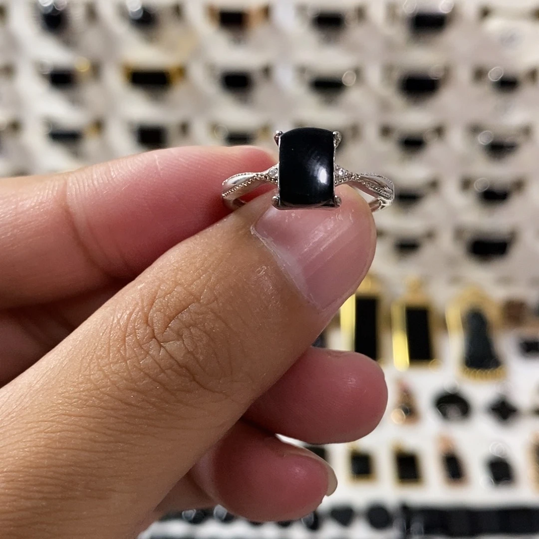 翡翠未镶嵌手链墨翠