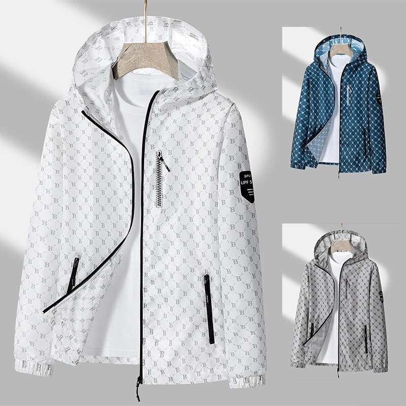 夏季男士防晒服男款轻薄户外钓鱼防晒衣薄款透气时尚百搭夹克外套