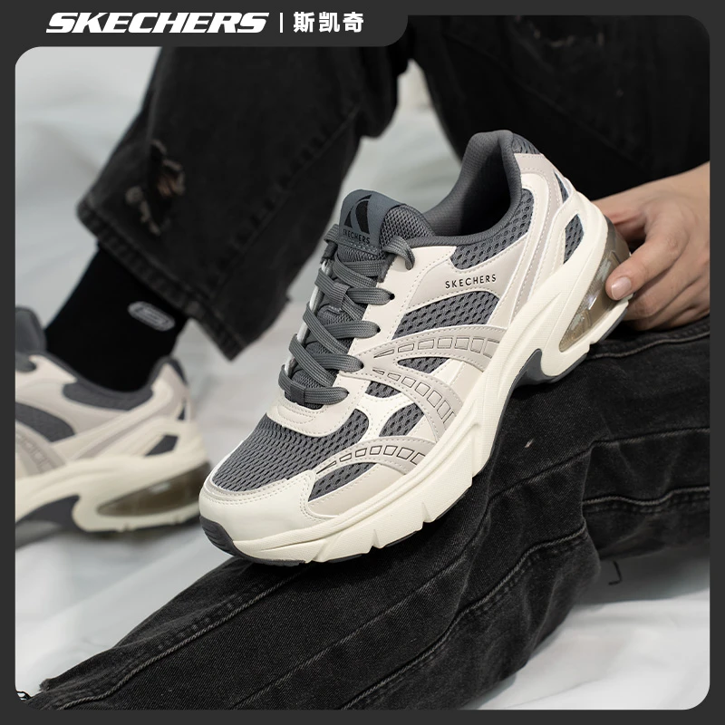 【月影鞋】斯凯奇男鞋冬季复古百搭运动鞋软底增高厚底老爹鞋183215