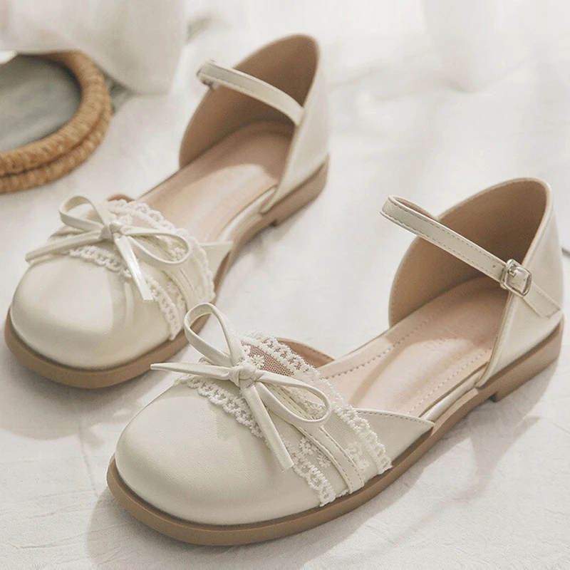 网红版夏季法式绝美配裙子的包头凉鞋女仙女风格中空单鞋2025新款