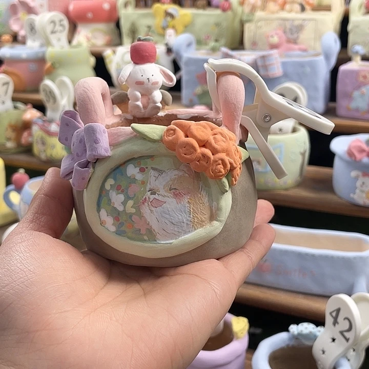 62…..手工手绘花盆