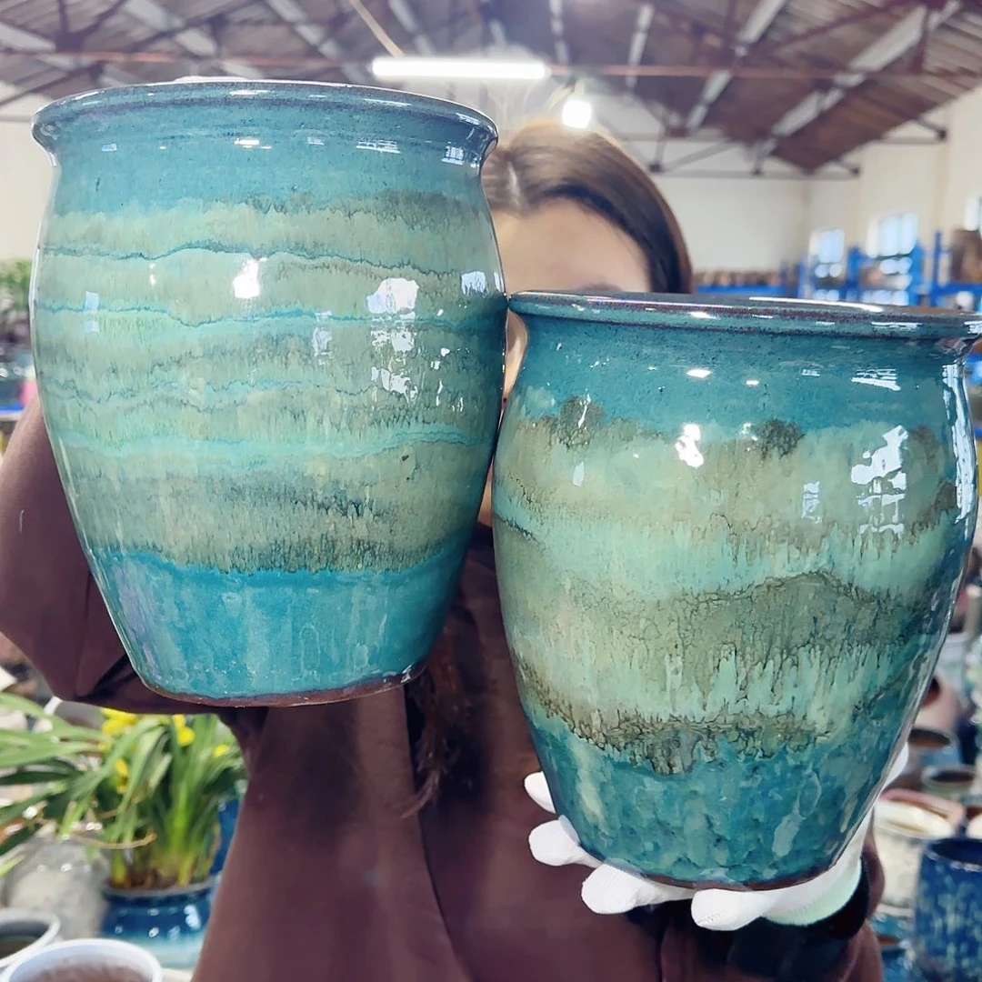 紫砂花盆高22口18