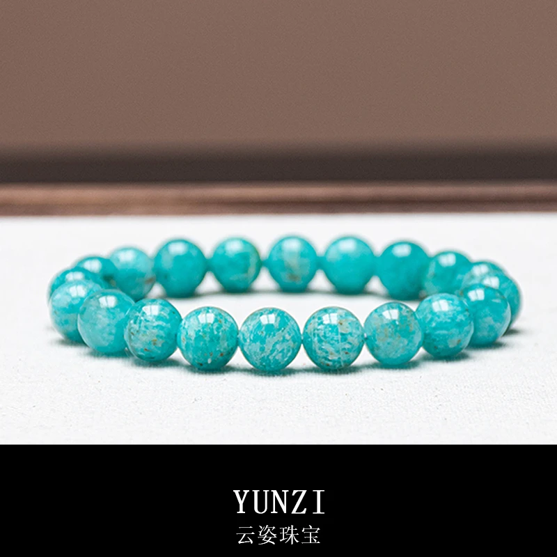 【无酸】天然秘鲁原矿天河石手串 尺寸可选 产品多样性发一