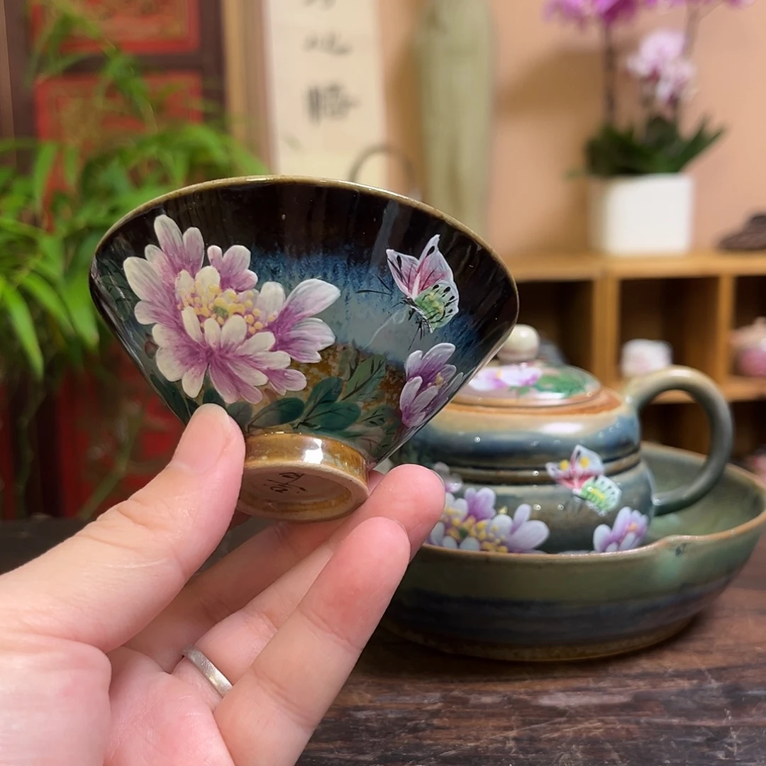 柴烧手工手绘陶瓷