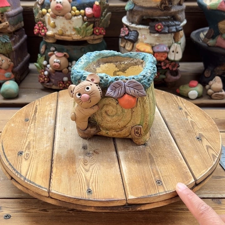 嘻哈多肉花盆百搭