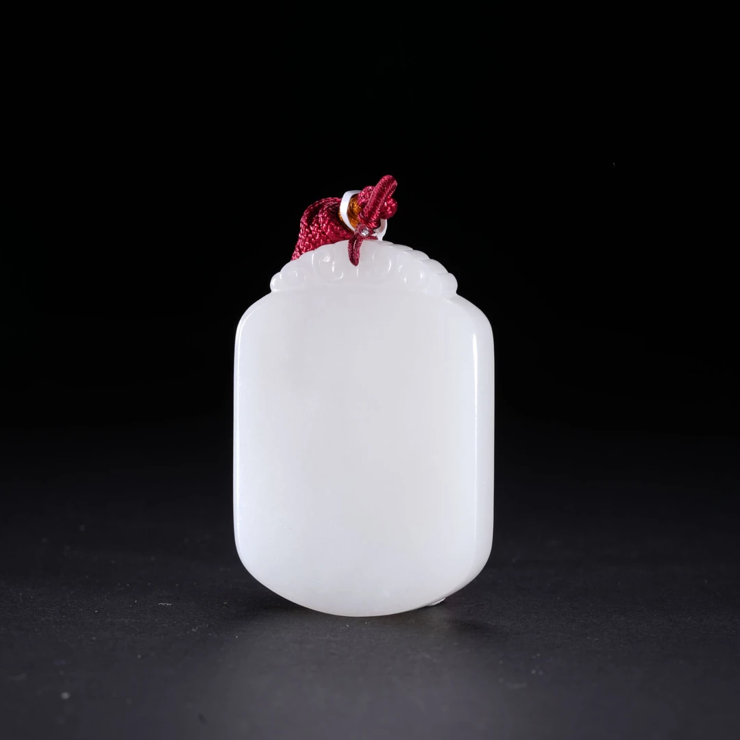 HTY12-31臻选.和田白玉无事牌【玉石拍卖】