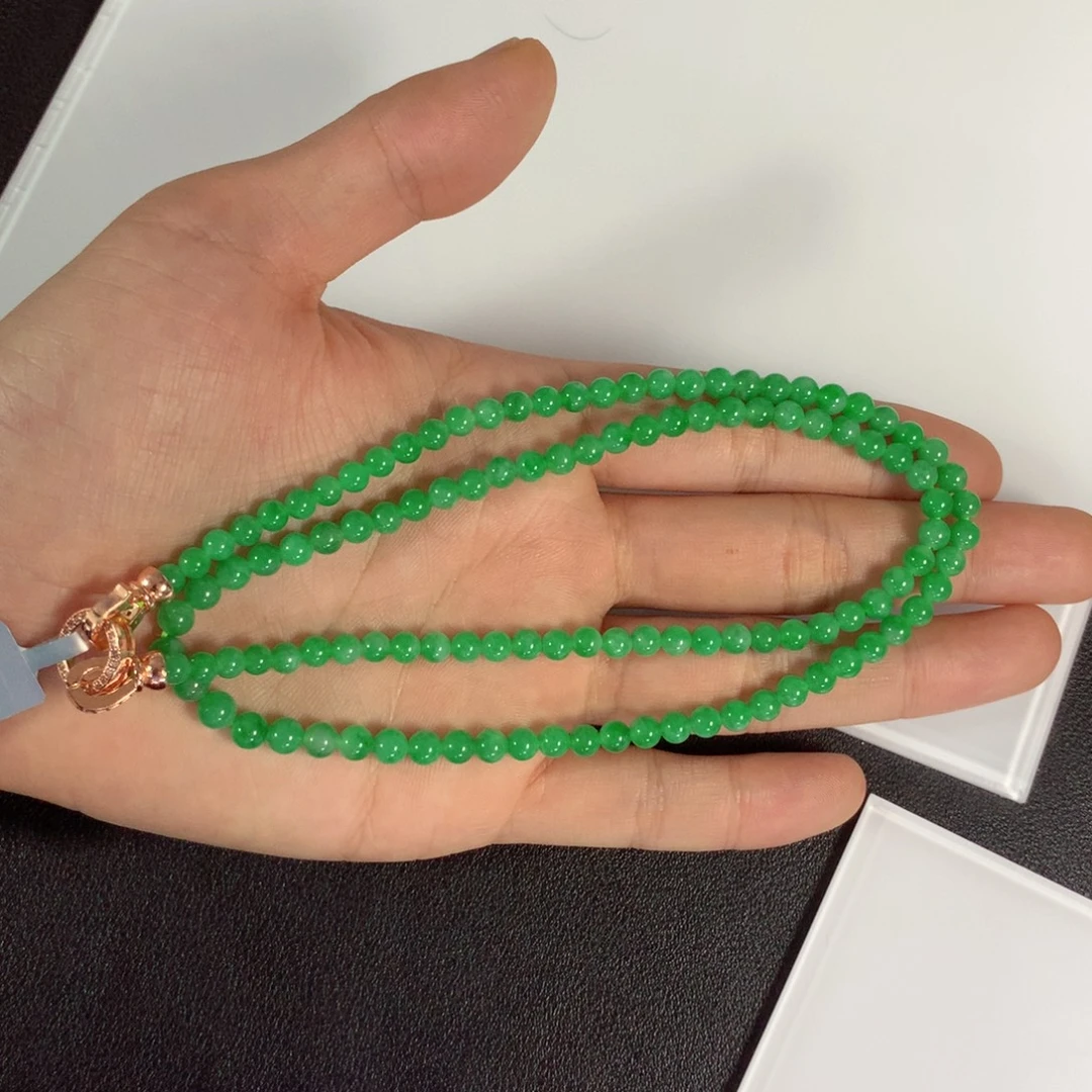 翡翠未镶嵌颈饰项链