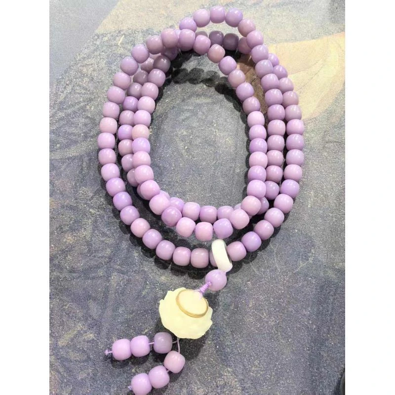 STJ041-芋泥紫色菩提108+尺寸9*10