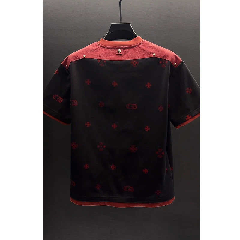 欧货高端轻奢男装上衣2025夏季新款ins潮牌小众设计感休闲短袖T恤