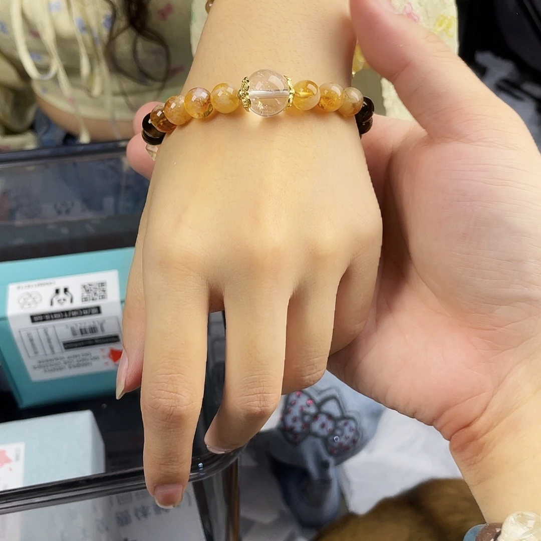 手串银S925镀金镶嵌水晶
