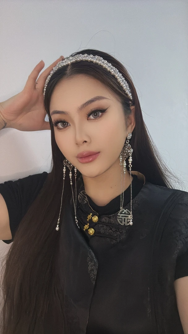 恒恒民族风纯手工串珠子发箍耳饰一套199