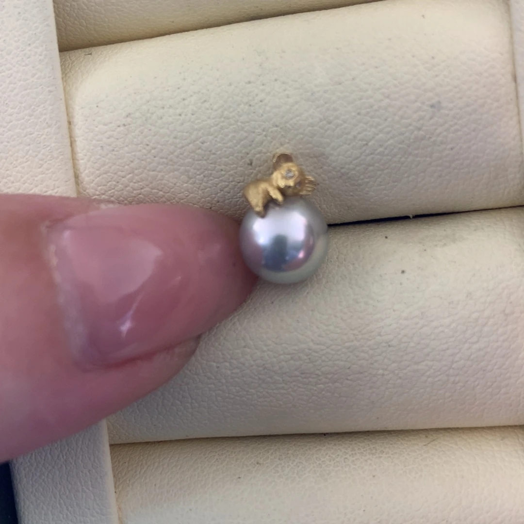 海水珍珠18K金镶嵌颈饰