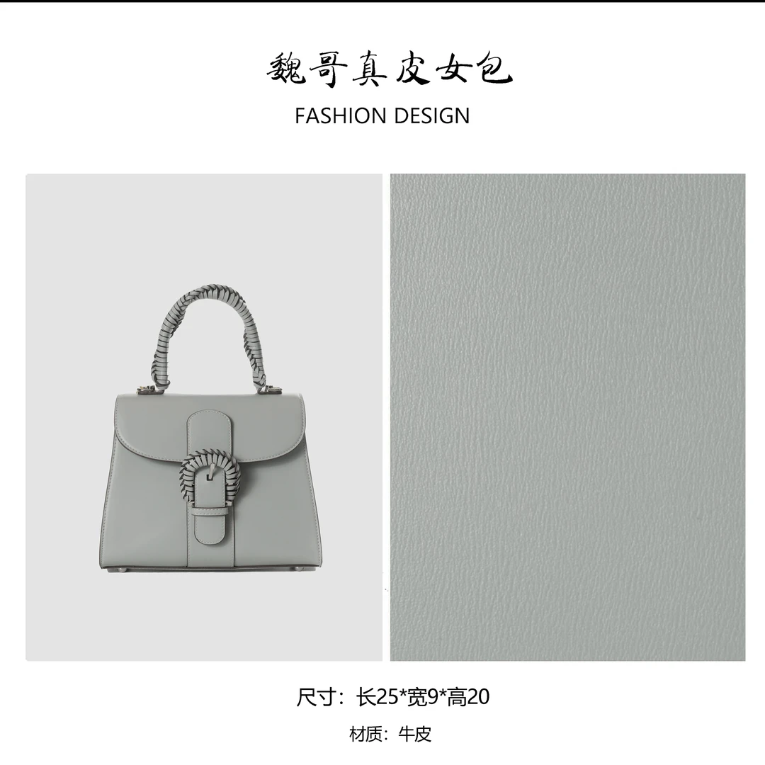 FIMKA潮流灰色高定轻奢单肩马鞍包