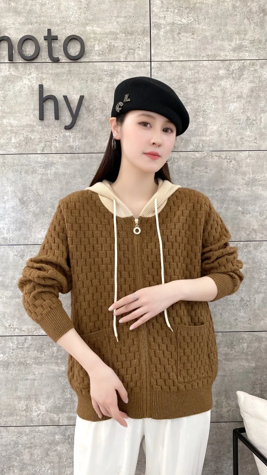 【尚品胖小妞】【方格连帽】2025春季新款百搭时尚短外套