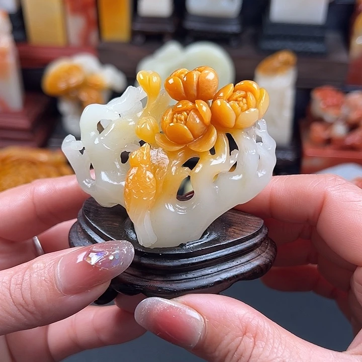 寿山石结晶汶洋石