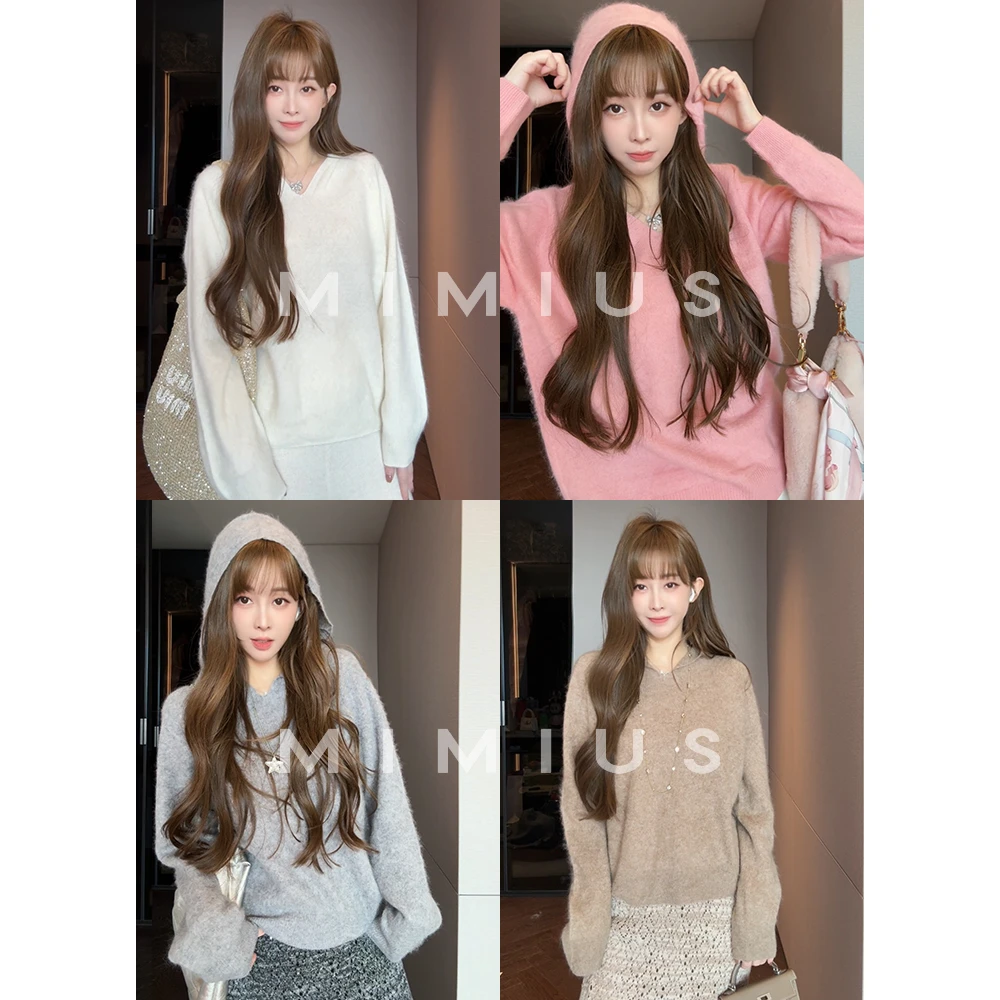 【mimius】P 慵懒的神-240g羊毛羊绒拉毛连帽毛衣/不可机洗 WG08138