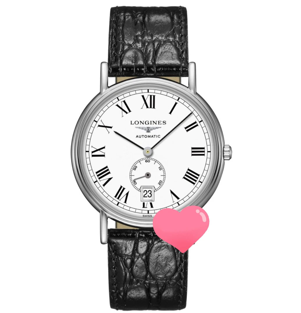 99新 Longines/浪琴 /瑰丽904秒盘皮带/表径38.5/自动机械男表