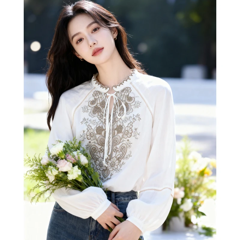 Basic House/百家好夏季新款洋气小众慵懒风宽松衬衫-B0625B5A702