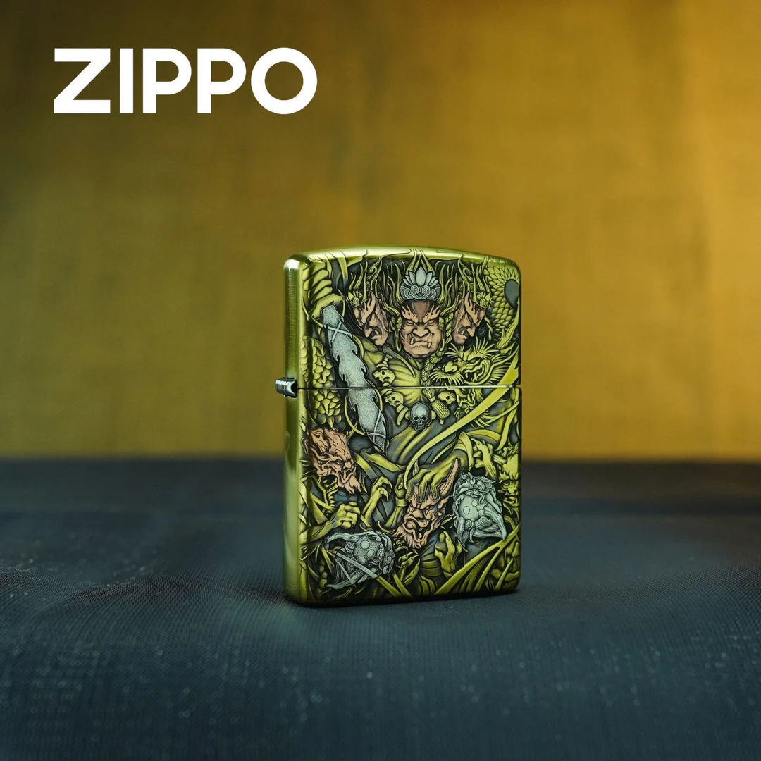 ZIPPO 打火机正品 168黄铜御龙不动DY9912TZ 0331