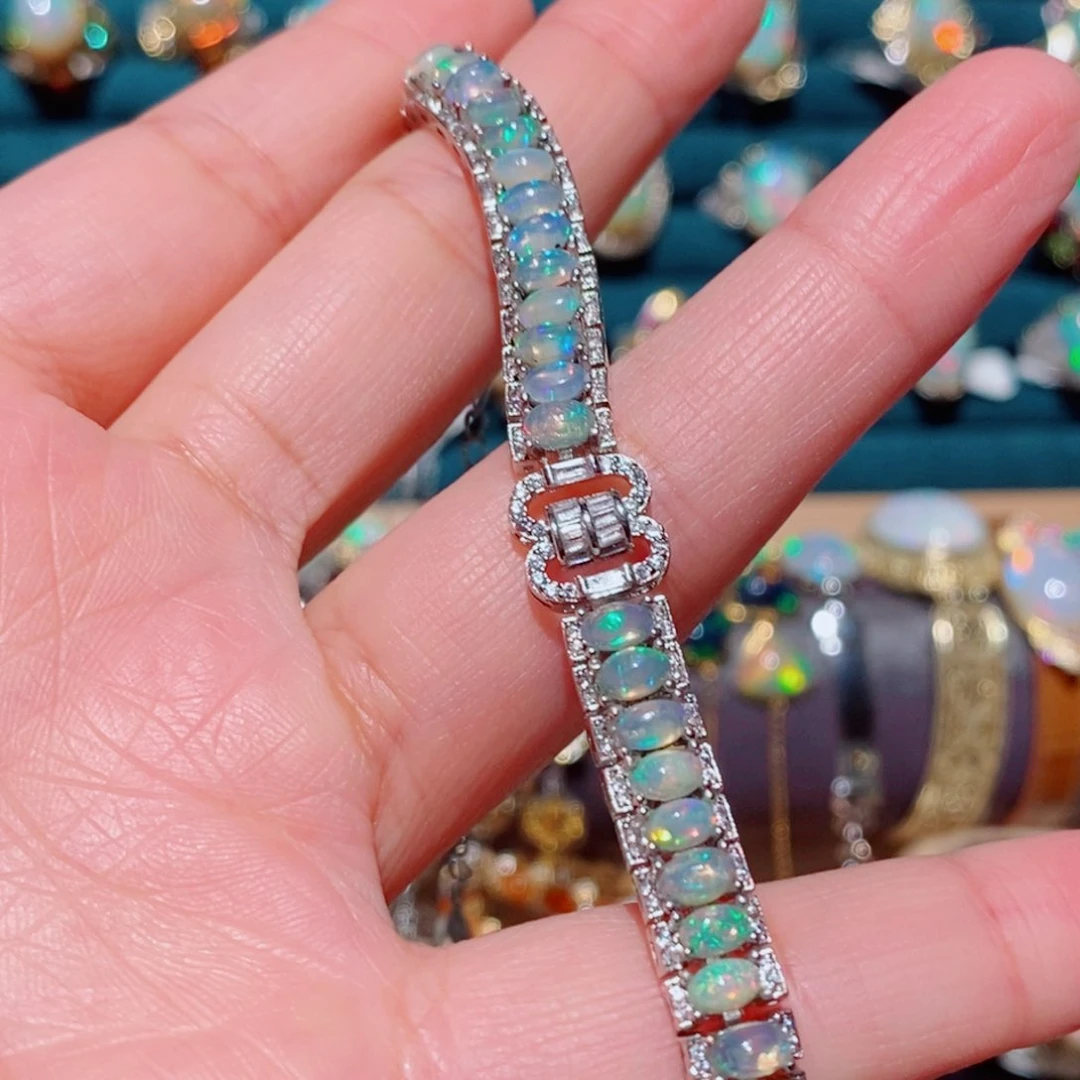 欧泊欧泊手链银S925镶嵌