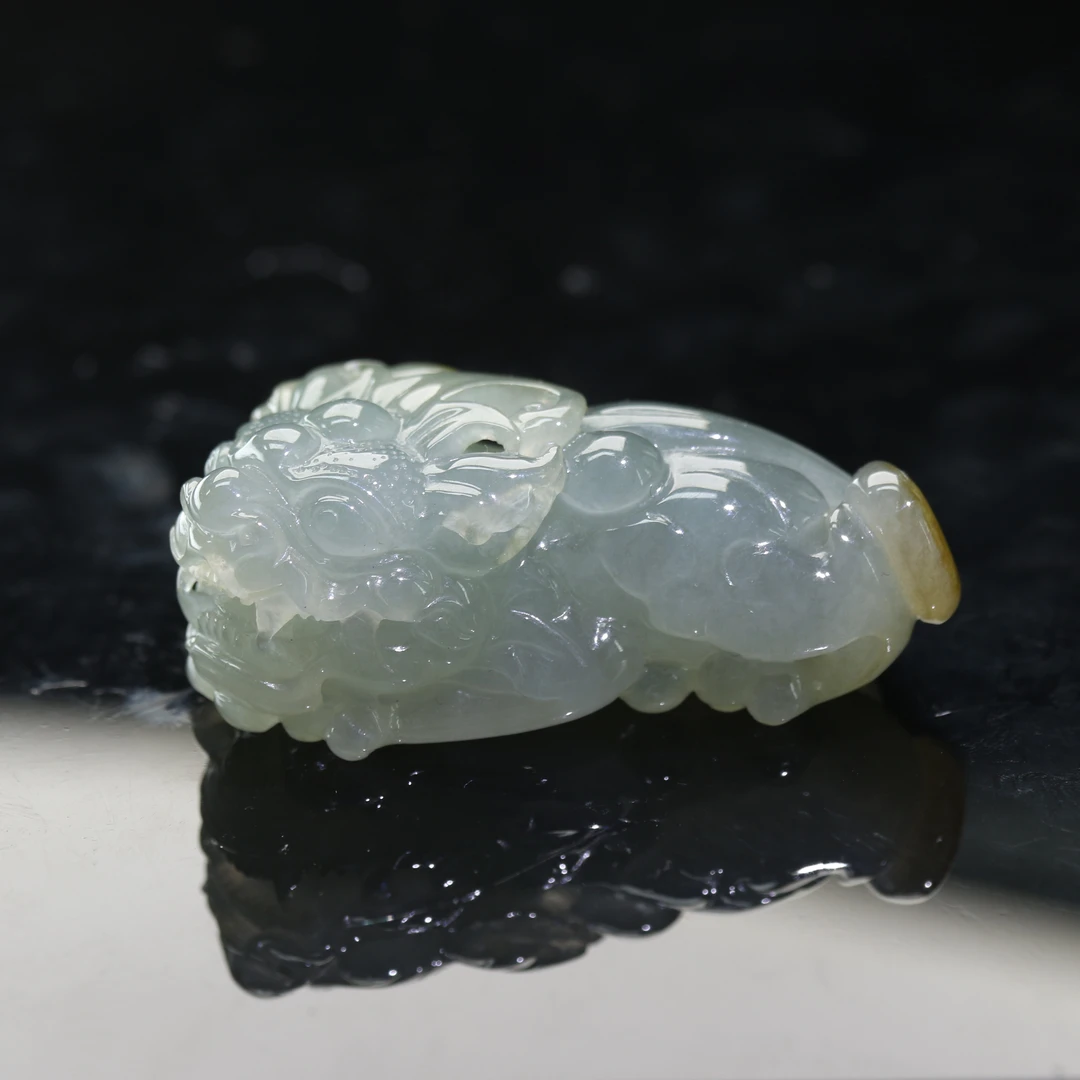 9天然缅甸翡翠A货俏黄翡貔貅/801368/上海嘉禾拍卖