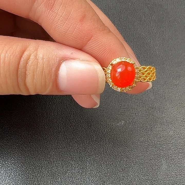 未镶嵌戒指南红玛瑙