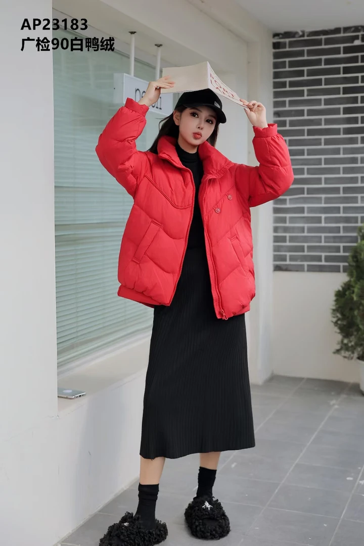 艾圃23183羽绒服时尚休闲百搭女士保暖女装上衣