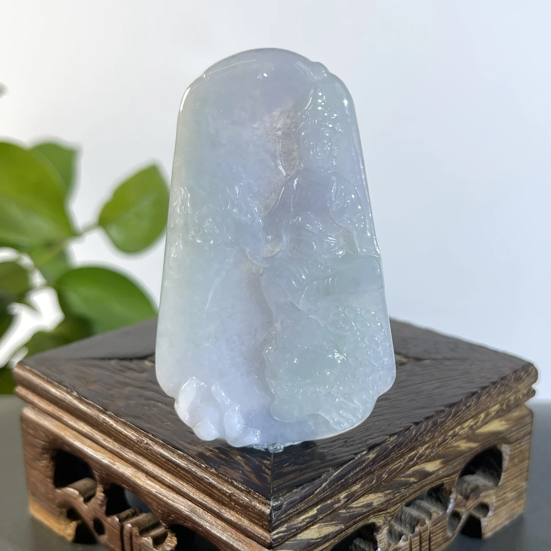 JSB01-018  天然缅甸A货翡翠  文殊