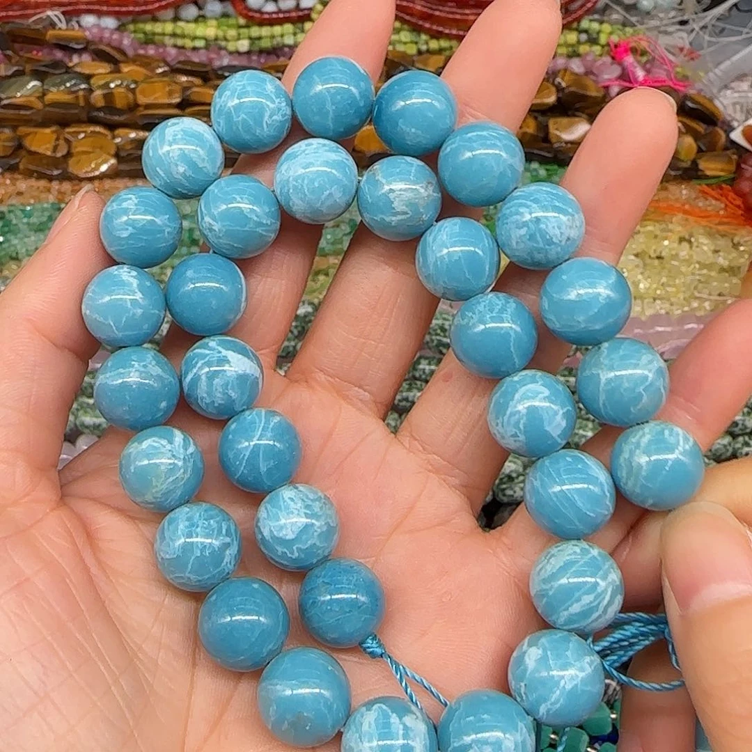 玛瑙/玉髓合金珠宝半成品拉力玛磷灰12mm一条