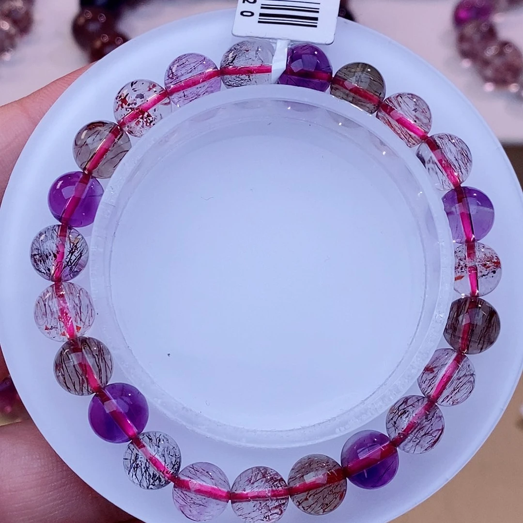 未镶嵌手串水晶黑加仑超七8+m