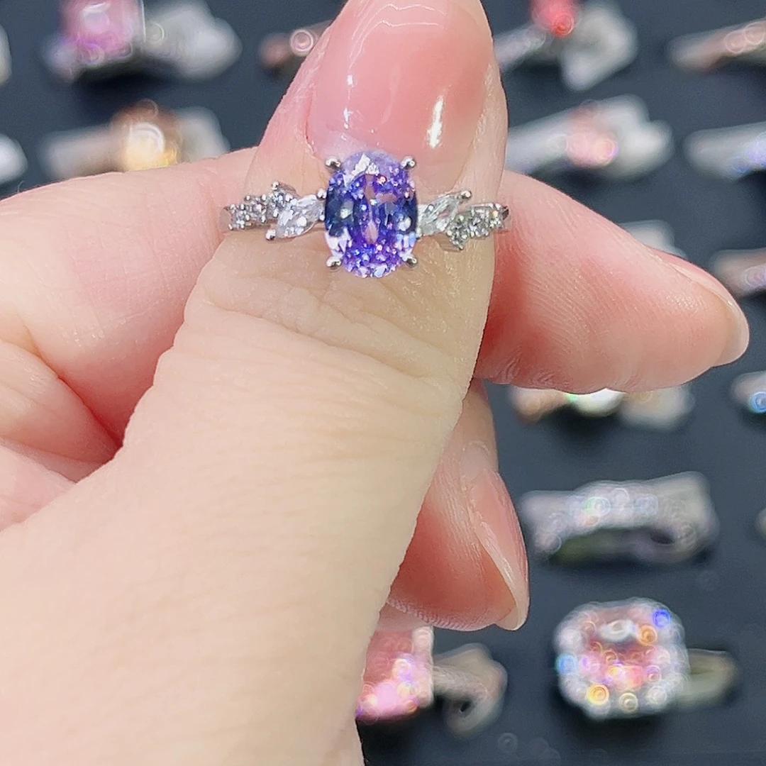 莫桑石非金属如图K白紫钻鸽子蛋-20