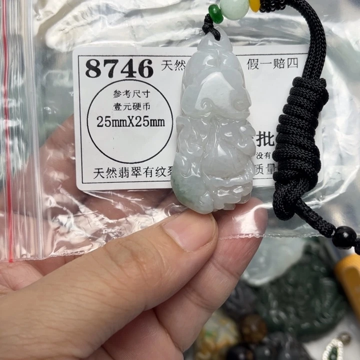 翡翠未镶嵌颈饰8746