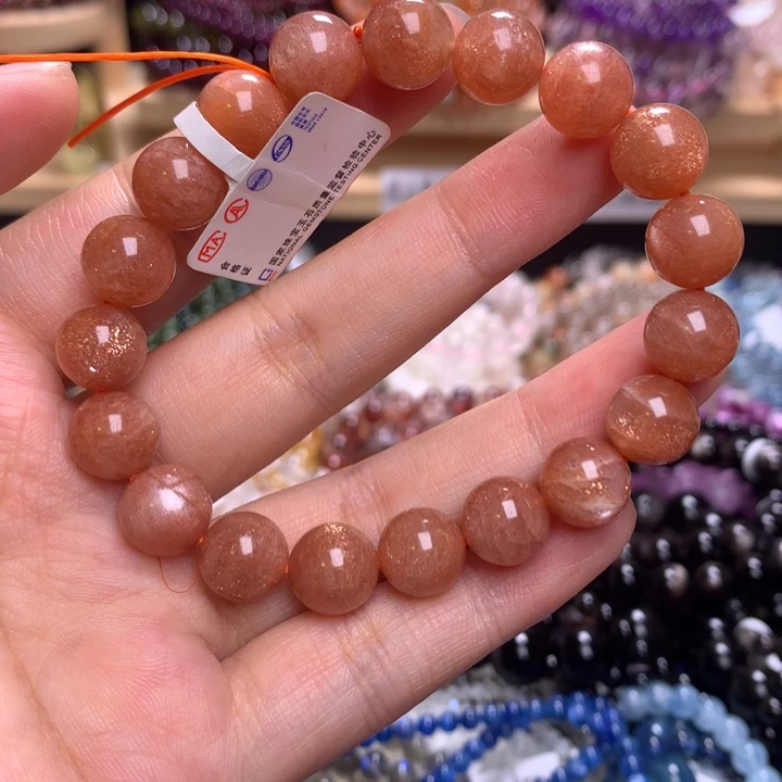 未镶嵌手串水晶10.0金莎橙月光