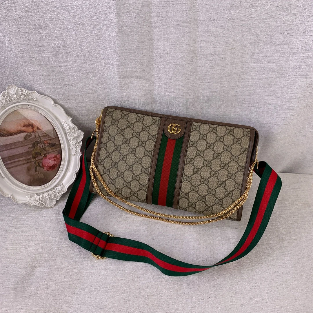 95新 GUCCI/古驰 老花夹子包/WJ12123015/3015