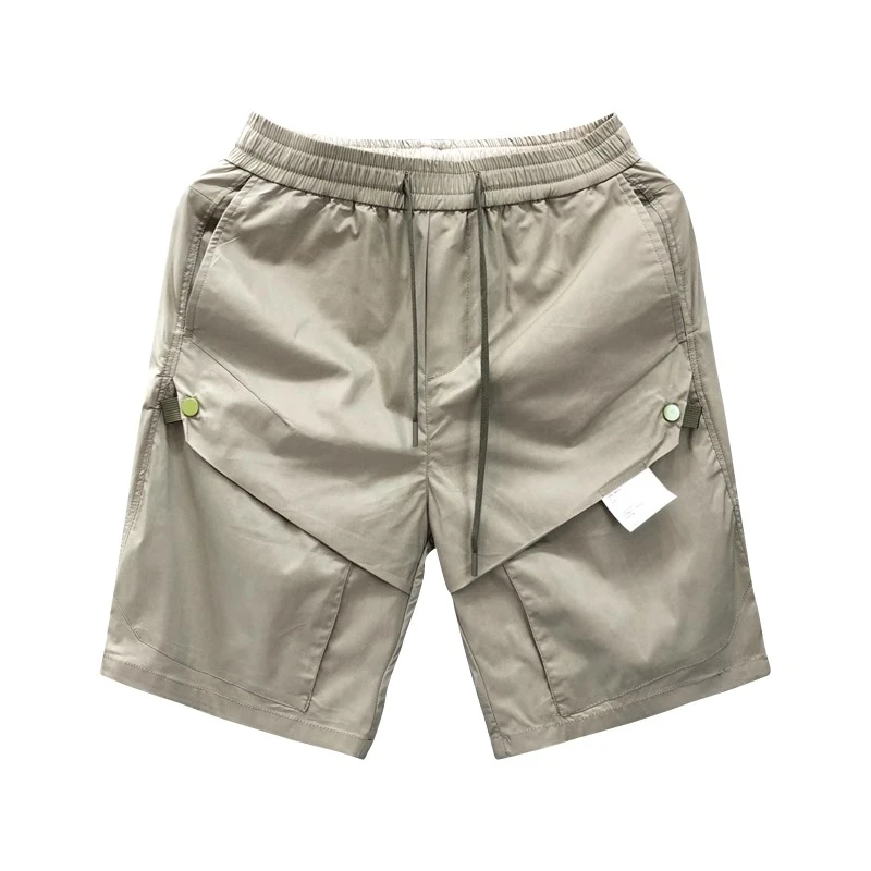 荷波撒纳温高端军绿色休闲短裤男潮牌外穿五分裤夏季休闲百搭短裤