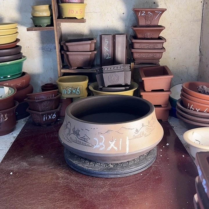 宜兴紫砂花盆手工制作