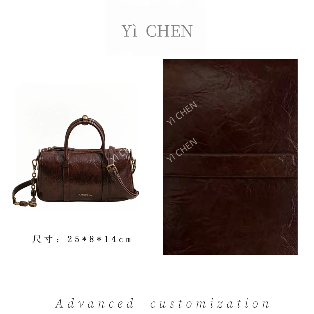 【Yì CHEN】SK-83197-焦糖棕简约时尚女士新款轻奢单肩斜跨包