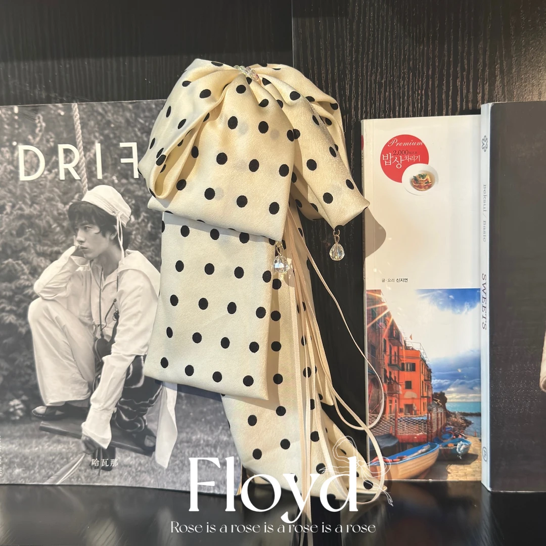 【Floyd】“浪漫波尔卡”波点灵动ins风法式浪漫波点元素蝴蝶结马尾夹