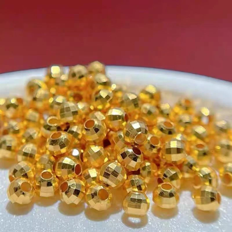 18k  镭射珠卡4mm配件DIY