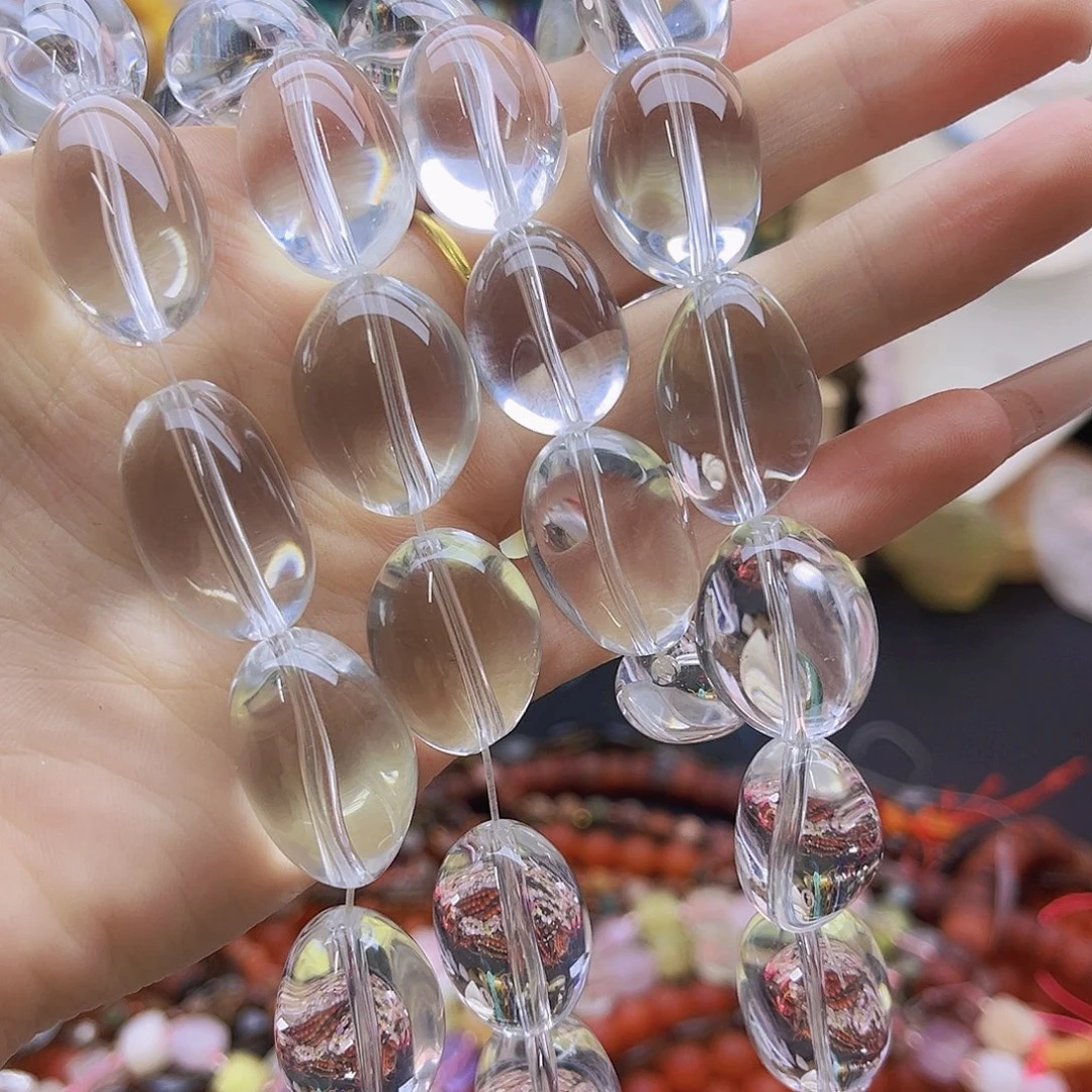 未镶嵌玛瑙/玉髓珠宝半成品/白水晶水滴17*25mm 一颗 129号