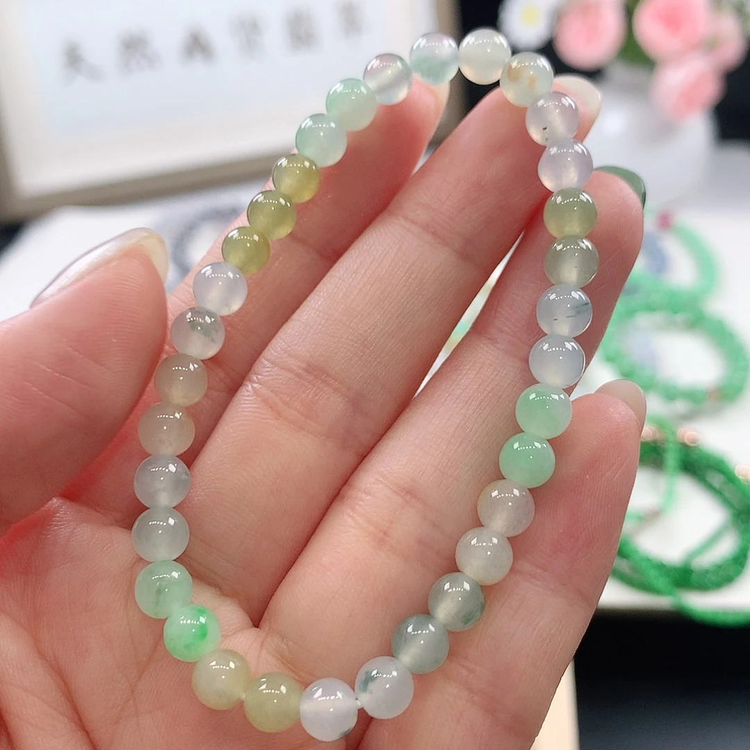翡翠未镶嵌手链手链5.6mm