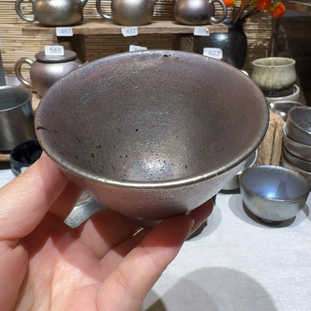 壶建水紫陶紫泥柴烧杯