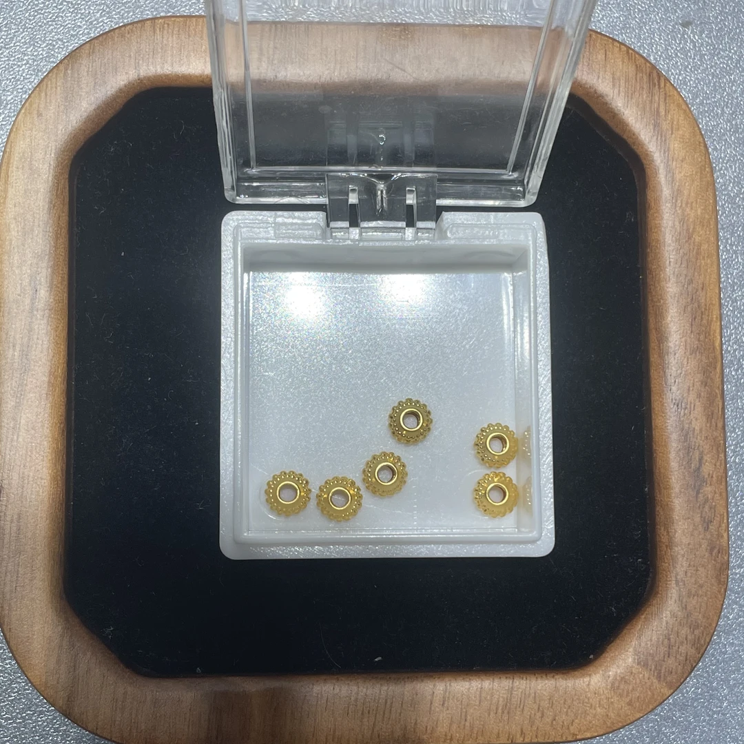 足金999素金5D 6MM太阳花隔片（此订单发两个）